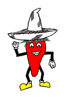 Dancing Chili Pepper, by Jaimie Lund